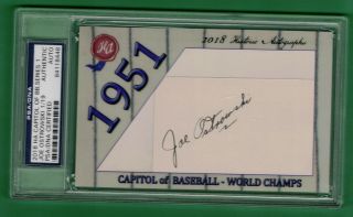 2018 Ha Capitol Of Baseball Joe Ostrowski Cut Auto 1/19 Psa/dna Authentic