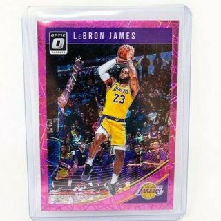 Lebron James 2018 - 19 Panini Donruss Optic 94 Pink Velocity Prizm 59/79 Lakers
