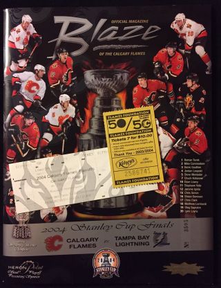 2004 Nhl Calgary Flames Gm 3 Stanley Cup Finals Program Vs Tampa Bay Lightning