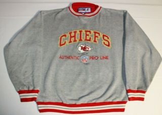 Nfl Vintage Kansas City Chiefs Pullover Medium Authentic Pro Line Logo Athletic