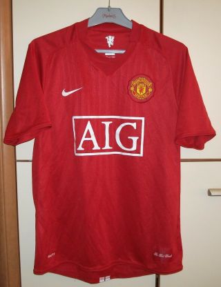 Manchester United 2007/2008 Home Football Shirt Jersey Maglia Nike Size M