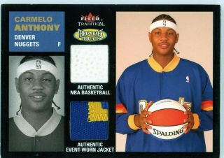 Carmelo Anthony 2003 - 04 Fleer Tradition Throwback Threads Rc /150 Ttd - Ca