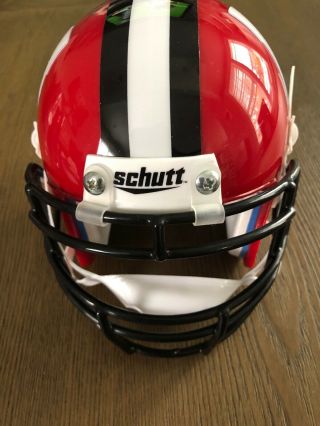 WI Badgers RON DAYNE 33 Signed Schutt RED Mini Helmet AUTO w/ ' 99 Heisman - 4