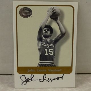 2001 - 02 Fleer Greats Of The Game John Lucas On Card Auto