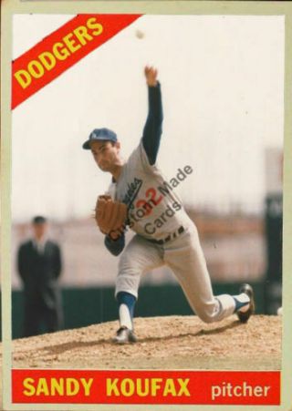 Custom Made Topps 1966 Los Angeles Dodgers Sandy Koufax Baseball Card 2
