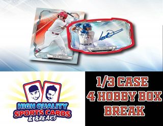 St Louis Cardinals 2019 Bowman Sterling Baseball 1/4 Case 3 Box Break 1