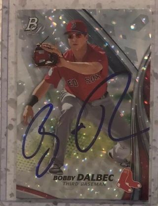 Bobby Dalbec Auto 2017 Bowman Platinum Ice In Person Red Sox Az Fall League Nm