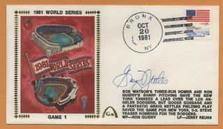 Graig Nettles 1981 World Series Signed Gateway Stamp Envelope Bronx Postmark