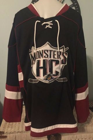Official Cleveland Lake Erie Monsters Ahl Sewn Hockey Jersey Adult X Large