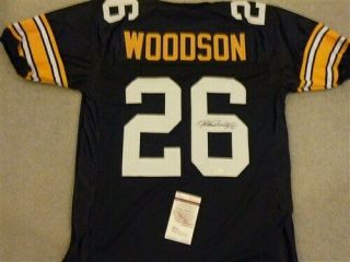 Rod Woodson Signed Auto Pittsburgh Steelers Black Jersey Jsa Autographed