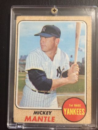 1968 Topps Mickey Mantle York Yankees 280 Baseball Card