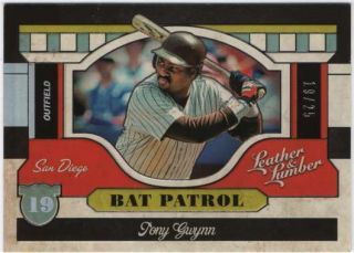 2019 Panini Leather & Lumber Bat Patrol Holo Silver /25 2 Tony Gwynn Padres
