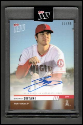2019 Topps Now Road To Opening Day Od166a Shoei Ohtani Angels Autograph Auto /99