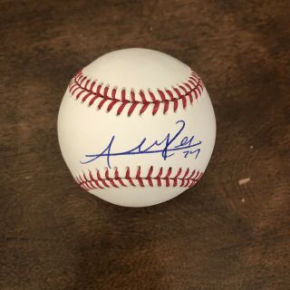 Chicago Cubs Addison Russell Signed 16 Rawlings World Series Baseball