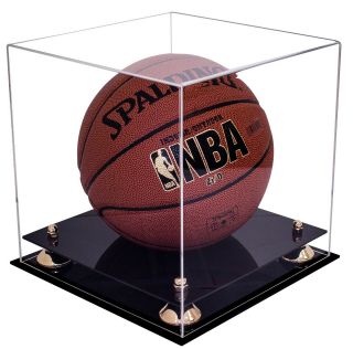 Deluxe Pro Uv Protected Full Size Basketball Display Case Stand W/ All Clear