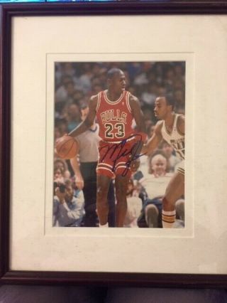 Framed And Signed Michael Jordan Poster,  With Certificate $50.  00 14x16inches