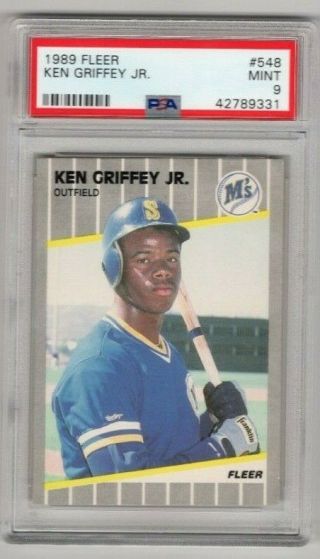 1989 Fleer Ken Griffey Jr.  Seattle Mariners Rookie Card 548 Psa 9