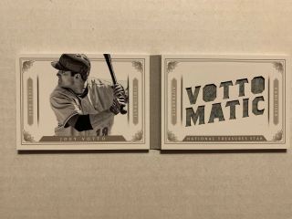 Joey Votto 2014 Panini National Treasures Star “vottomatic” Jersey Booklet /99