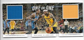 2014 - 15 Preferred Kevin Durant/lebron James Booklet Dual Jersey Patch 12/99