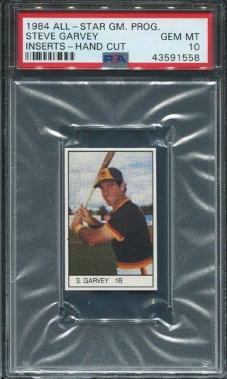 1984 84 All - Star Game Program Steve Garvey Psa 10 Gem Padres Dodgers 91558