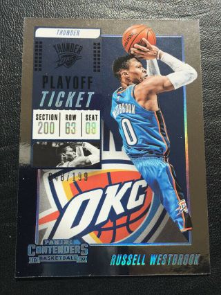 2018 - 19 Contenders Playoff Ticket Foil Non Auto Russell Westbrook /199 Thunder