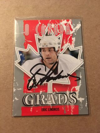 Eric Lindros Signed 07/08 Itg In The Game O 