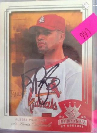 Albert Pujols Cardinals Autographed Card With.