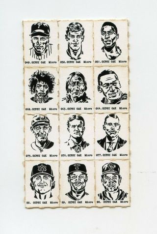 Gumball Micro Card Panel Bobby Orr,  Pele,  Michael Jordan,  Jimi Hendrix,  Bull