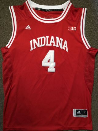 Indiana Hoosiers Ncaa Swingman Basketball Jersey Men’s Large Adidas Red