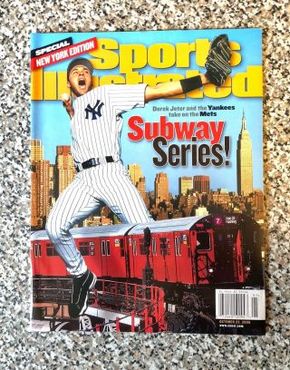 2000 Sports Illustrated Si Derek Jeter York Yankees Mets Subway Series World