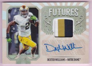 Dexter Williams Rc 2019 Panini Legacy Futures Rookie Patch Auto Rpa