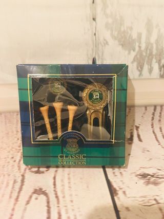 St.  Andrews Old Course Divot Tool,  Ball Marker And Tees (scotland Golf)