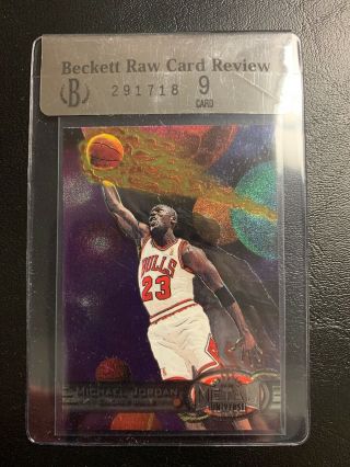 Michael Jordan Metal Universe 1997 Bgs Bvg 9 Wow Skybox Best Insert Card