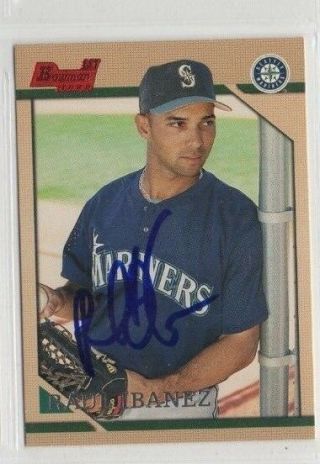 Raul Ibanez 1996 Bowman Autographed Signed Auto Card Mariners