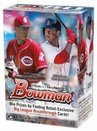Tampa Bay Rays 2018 Bowman Baseball Blaster Full Case Break 16 Boxes