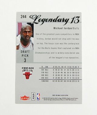2007 - 08 Ultra SE Michael Jordan 244 Legendary 13 2