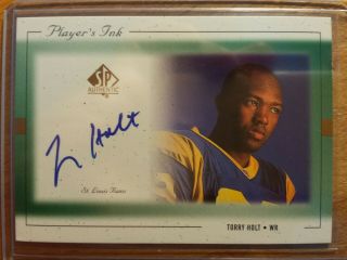 Torry Holt 1999 Spa Sp Authentic Auto Autograph Rc Cased Rams Nc State [=