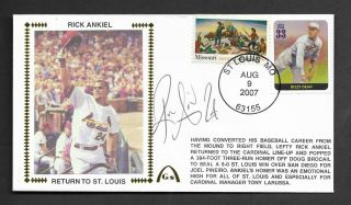 Rick Ankiel Return To St Louis Signed Gateway Stamp Envelope Stl Postmark