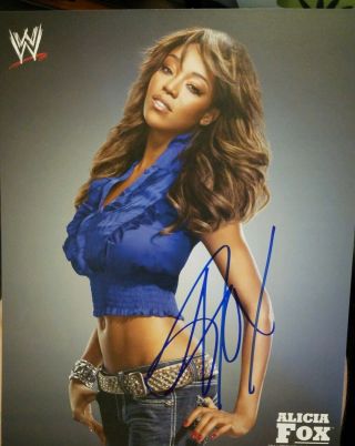 Wwe Alicia Fox Hand Signed 8x10 Photo W/ From Ppwf Raw Smackdown Diva