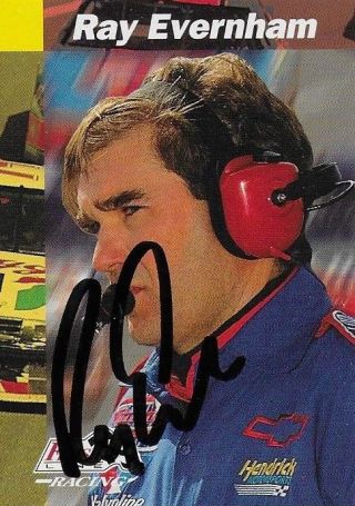 Ray Evernham Autographed 1993 Finish Line Racing Nascar Photo Trading Card 101