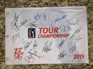 Signed Xander,  Dechambeau,  Rose,  17 Cup 2019 Tour Championship Golf Flag