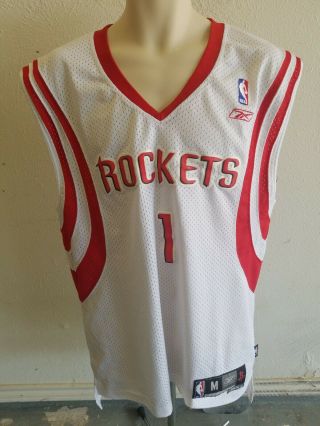 Reebok Tracy Mcgrady White Houston Rockets Jersey Medium Length,  2