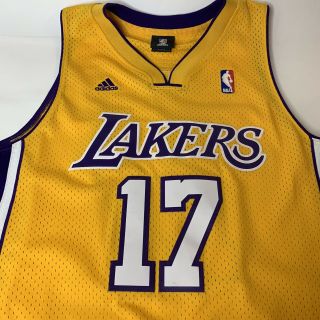 Adidas Los Angeles LA Lakers NBA Andrew Bynum 17 Jersey Adult Medium Authentic 2