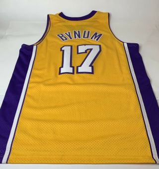 Adidas Los Angeles LA Lakers NBA Andrew Bynum 17 Jersey Adult Medium Authentic 5