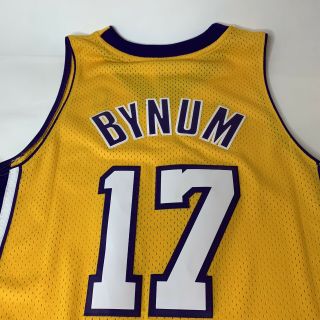 Adidas Los Angeles LA Lakers NBA Andrew Bynum 17 Jersey Adult Medium Authentic 6