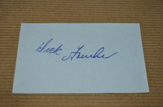 Dick Fowler Autographed Signed Cut 1940 