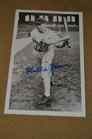 Willie Kamm Signed 3x5 Photo Postcard 1920 