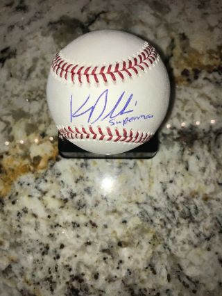 Kevin Pillar Autographed Baseball San Francisco Giants Blue Jays Superman Mlb Of