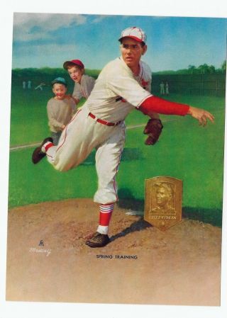 1953 Baseball Hof Lithograph By Medcalf Dizzy Dean 577