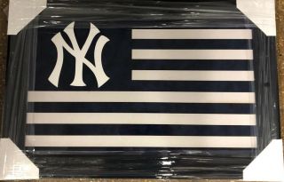 York Yankees American Flag Framed 17.  5 X 26.  5